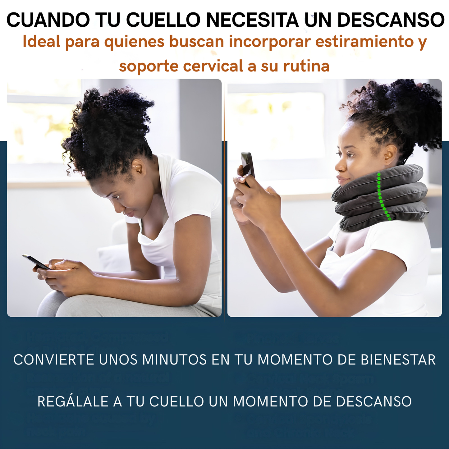 Soporte Cervical de Tracción Inflable Portátil
